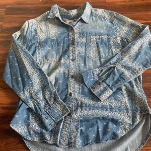 Printed Button Down Shirt